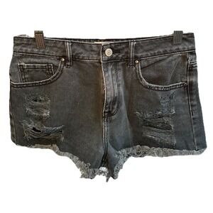 Pacsun Shorts High Rise Womens 25 Cotton Cut Off Distressed Zip Up W/ 5 Pockets